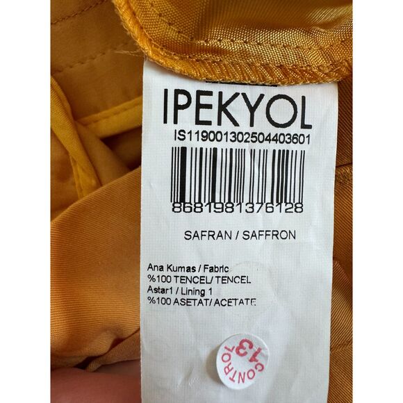 Ipekyol - Women's High Waisted Mustard Paper Bag Shorts Size 6 - Picture 7 of 8